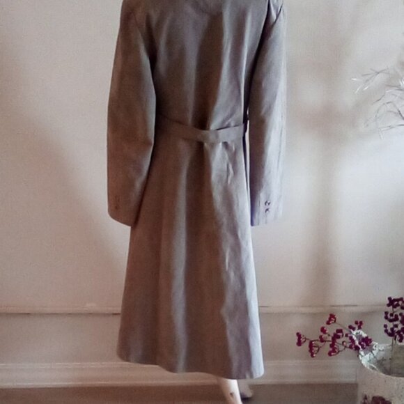 VTG Ultra Suede Majestic Garment Belted Trench Coat Size S - Picture 16 of 16